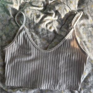 SHEIN Ribbed Cream Camisole